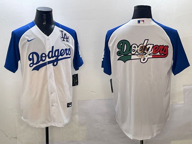 Men Los Angeles Dodgers Blank White blue Game 2025 Nike MLB Jersey style 15->los angeles dodgers->MLB Jersey